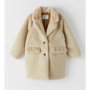 Zara faux fur long coat 😍